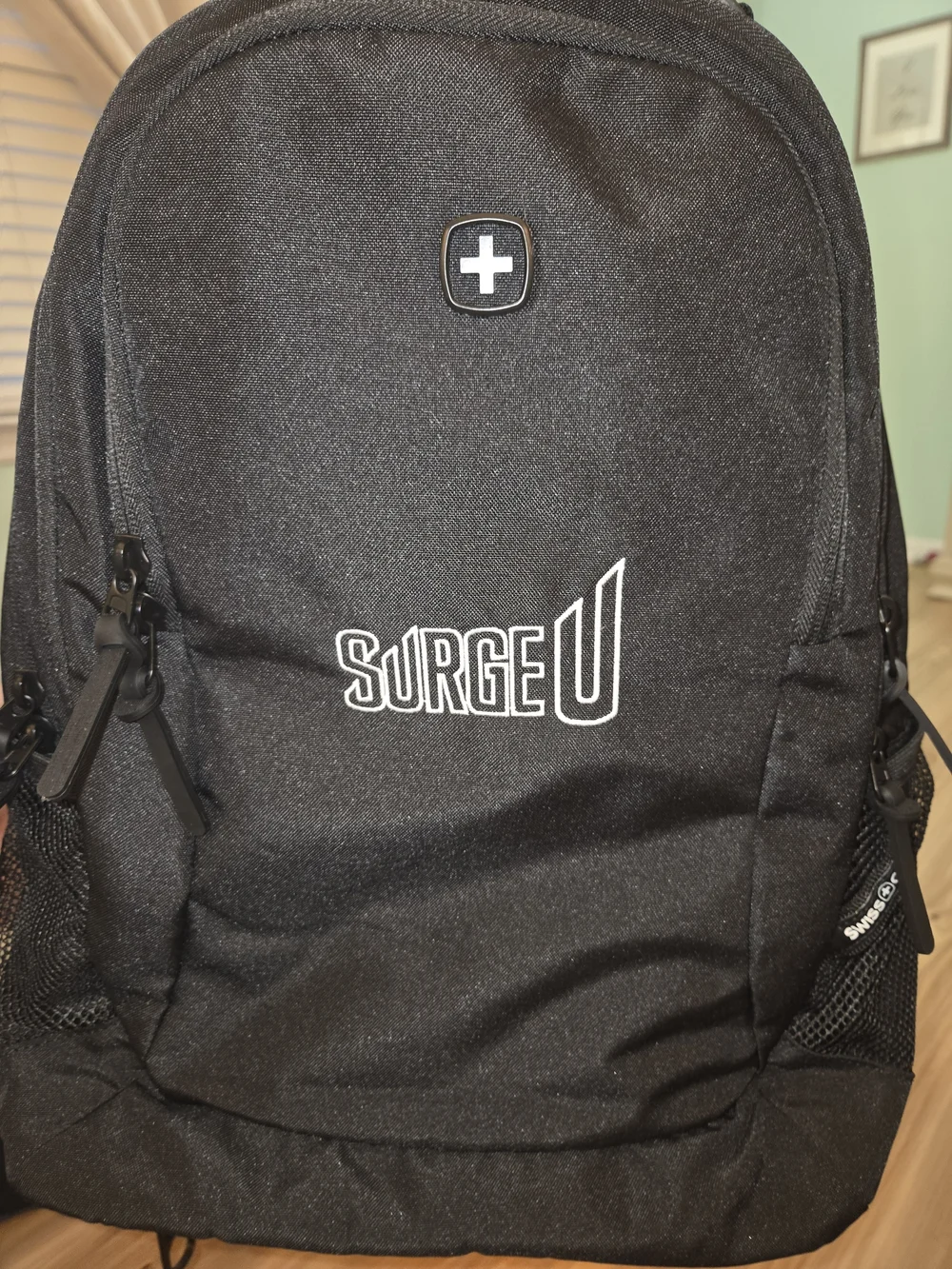 NWOT-SwissGear Black Laptop Up To 16in Backpack #5532-TTA Compliant-